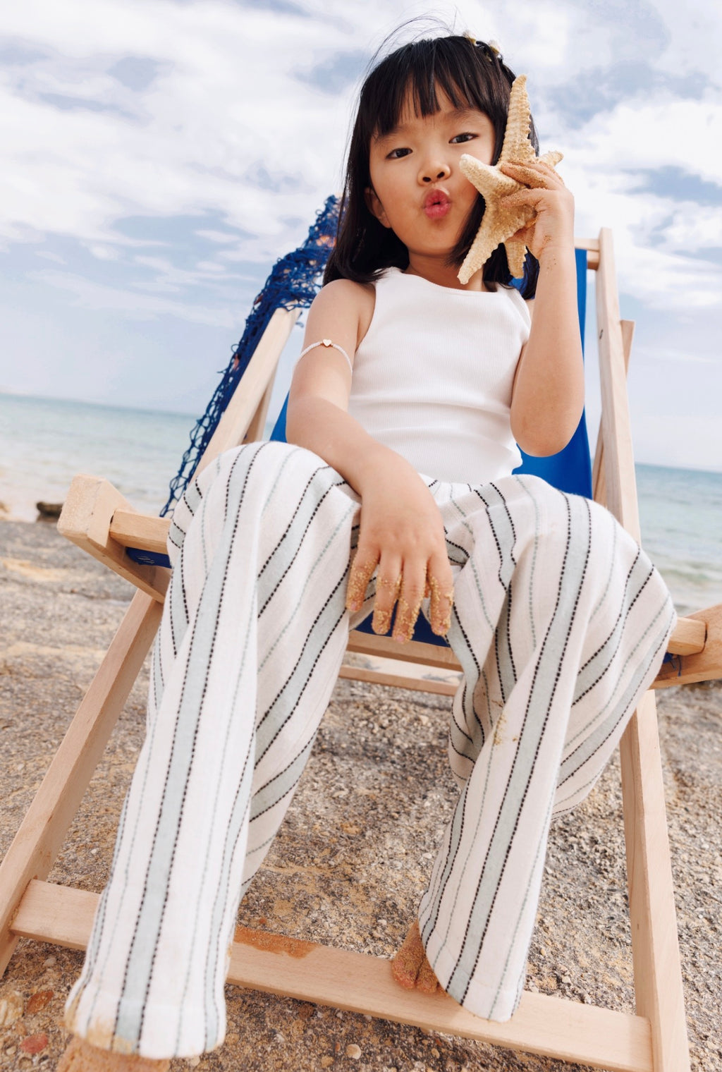 Coastal tie skirt pants
