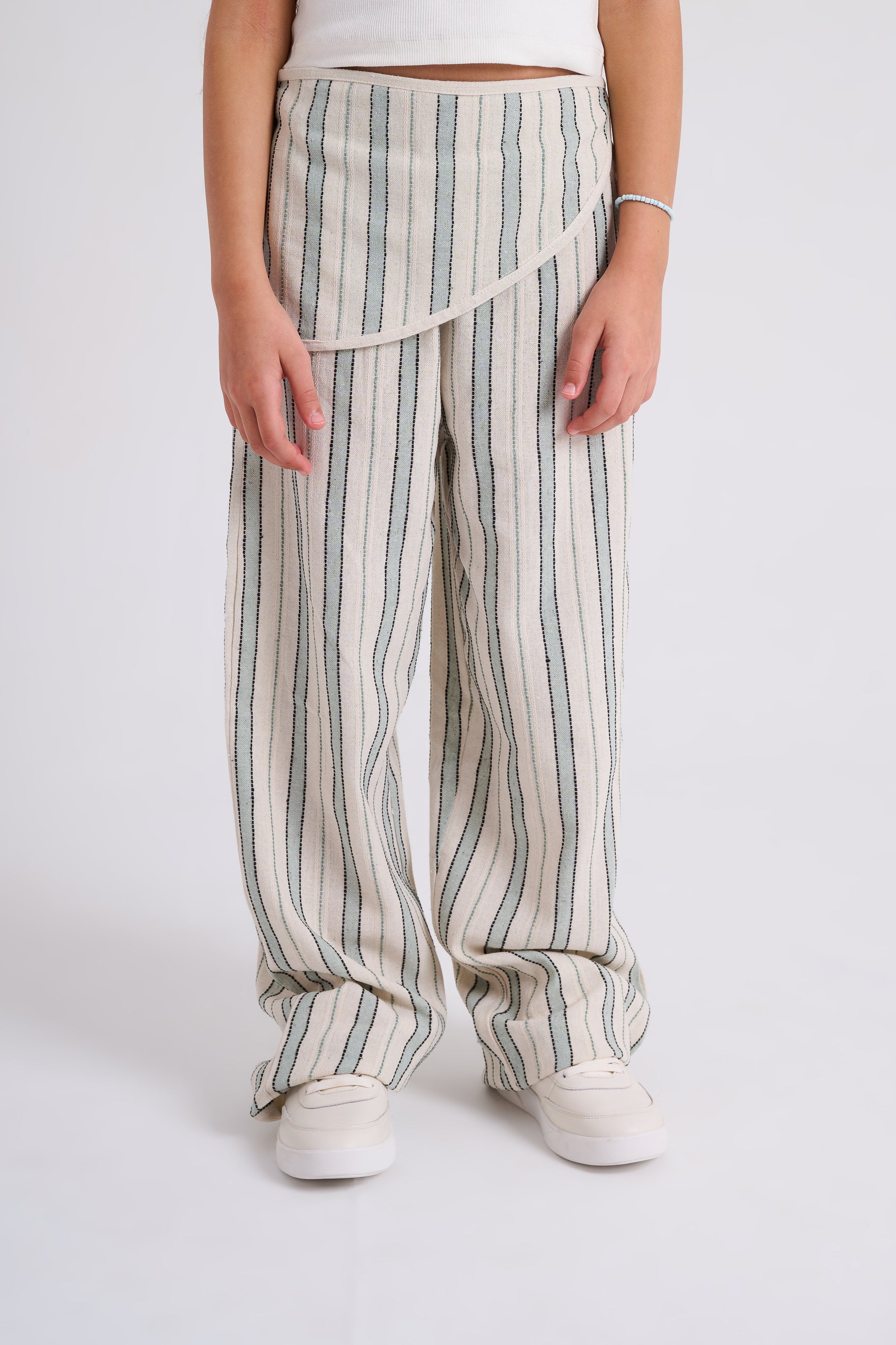 Coastal tie skirt pants