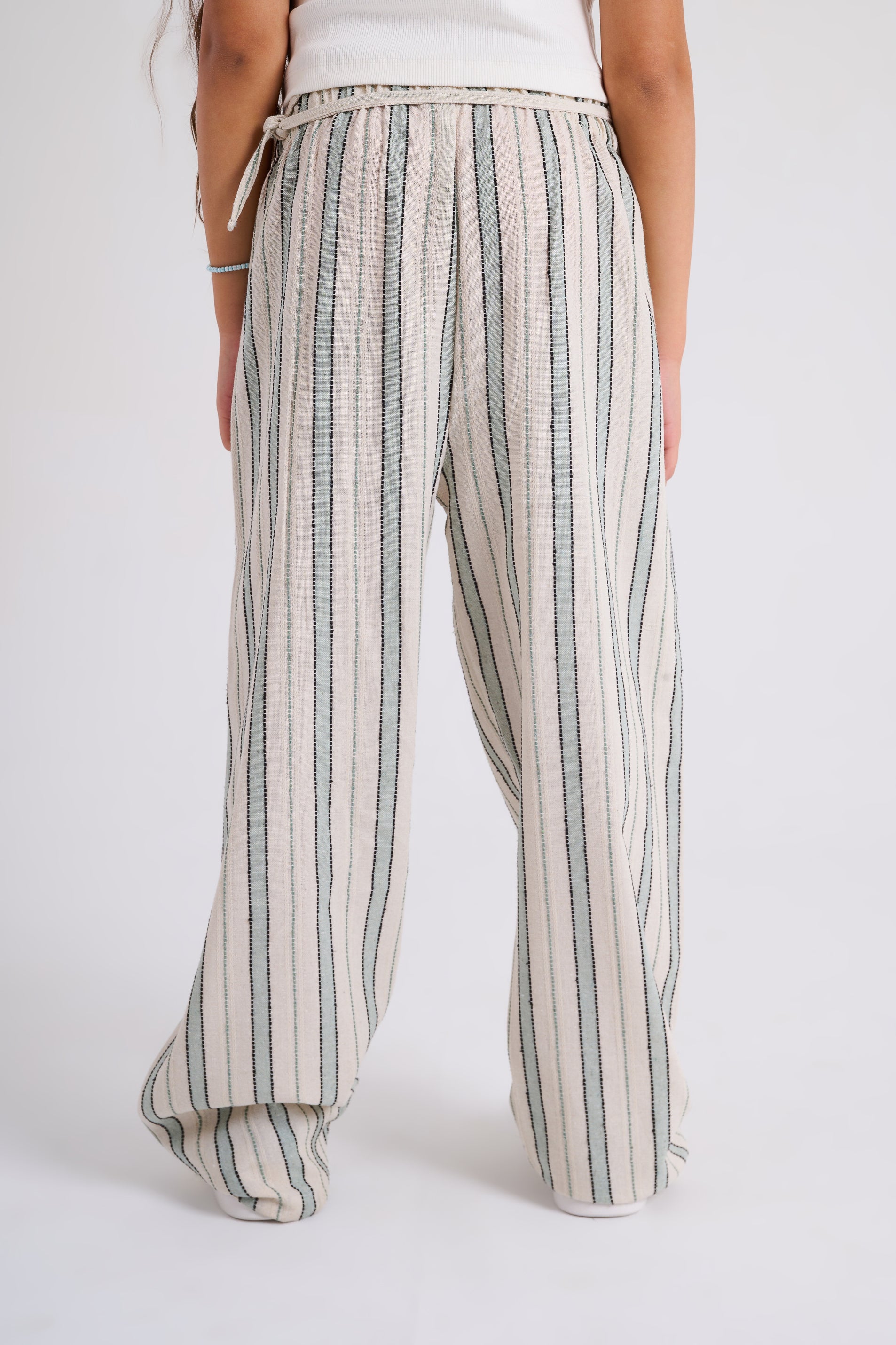 Coastal tie skirt pants